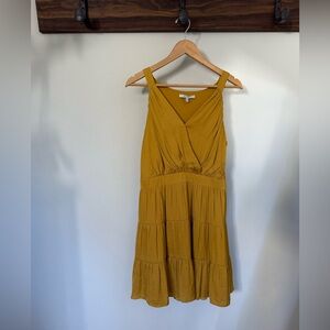 Naked Zebra Mustard Midi Dress
